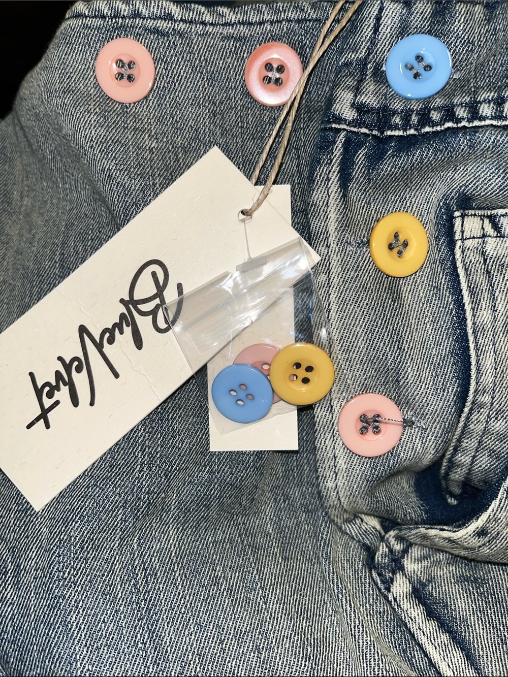 🦋BlueVelvet XL Denim Floral Patch Overalls BV003 - Picture 9 of 11